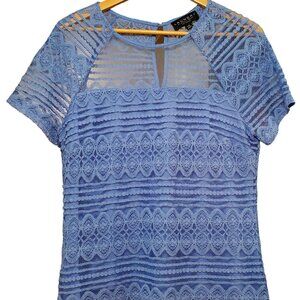 Laundry By Shelli Segal Los Angeles Light Blue Blouse Size Large